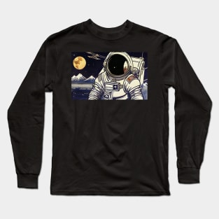 Astronaut ukiyo-e Long Sleeve T-Shirt